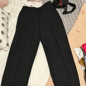 Zara dress pants plain black wide leg